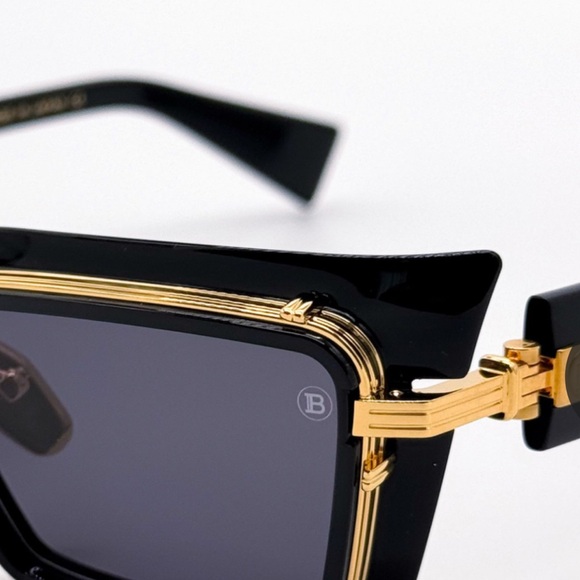 NEW BALMAIN ADMIRABLE BPS-130A BLACK 52-20-145 UNISEX SUNGLASSES AUTHENTIC - Picture 7 of 8